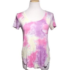 Hollister Must Have Collection tie dye Pink and Purple shirt Womens XS